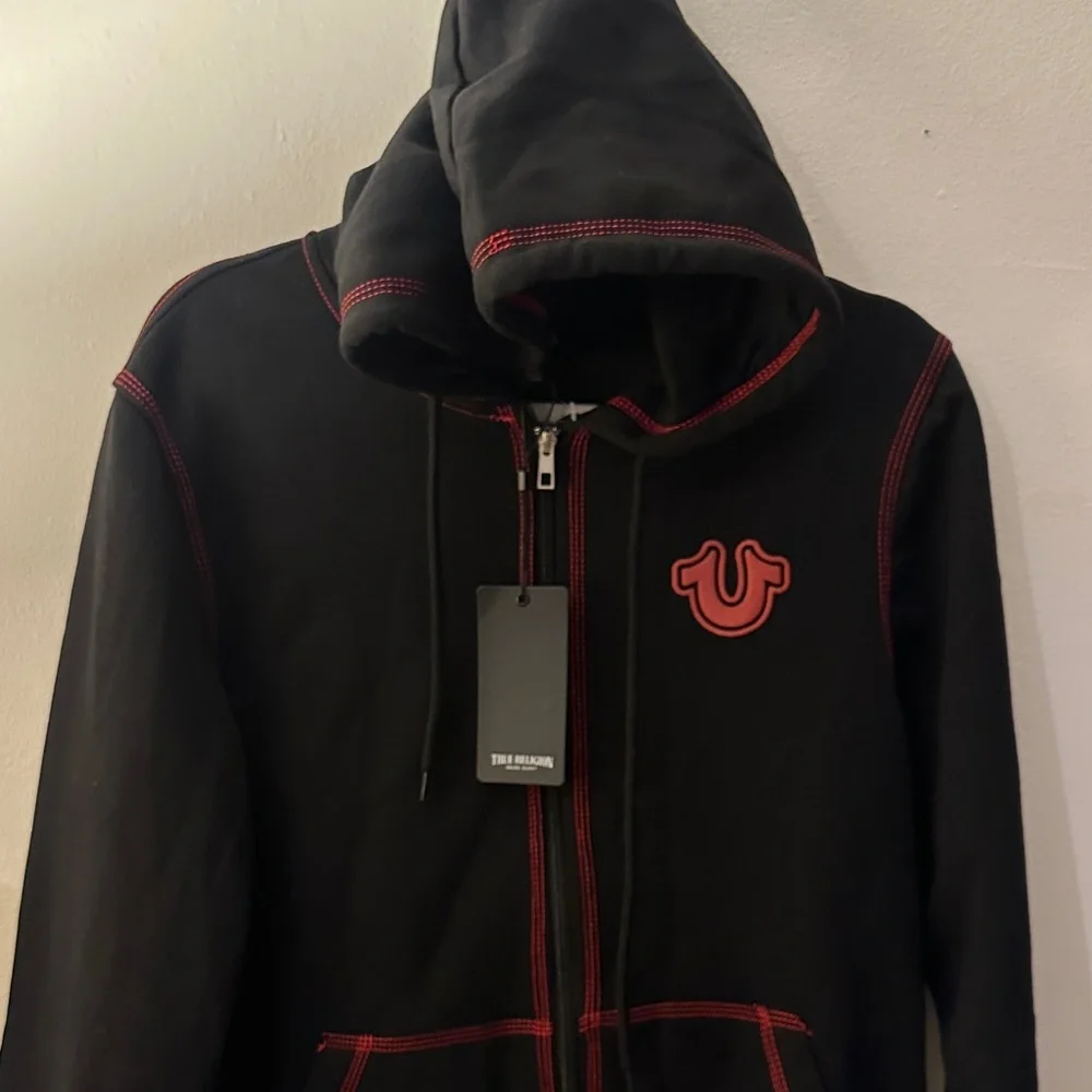 True Religion Black and Red Men's Sweater